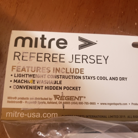 REFEREE HAT AND SHIRT SET ONE SIZE FITS S,M, LG . P3 HALLOWEEN COSTUME - Picture 3 of 4